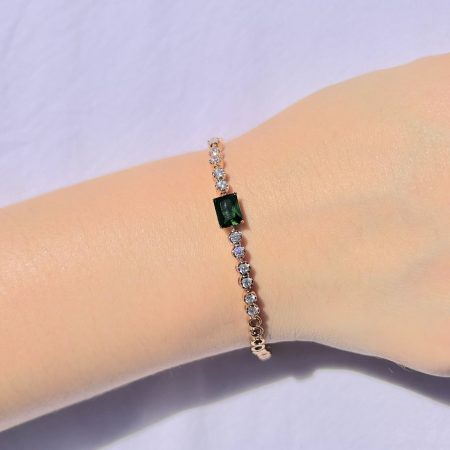 Bracelet à diamant vert