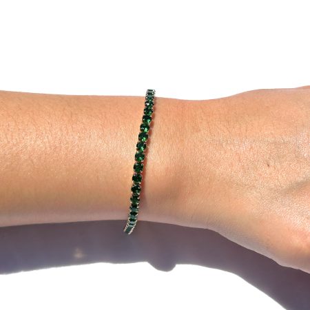 Bracelet à diamant vert